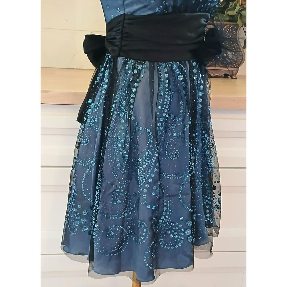 B. Darlin Cocktail Party Dress Prom Wedding Sequin Tool Overlay Size 3/4 Zipper - Picture 11 of 16